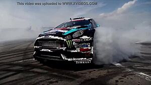 bikini-clad japanese babes grind and ride hard alongside ken block in wild nagoya motorsport boobkhana action part 1