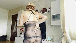 wanna see those big black tits tease her wet pussy in sexy outfit?