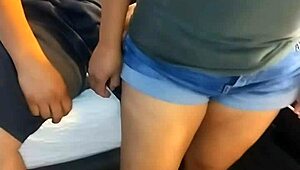 Sexy latina wife fucks big cock cuckold style