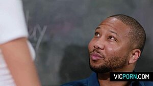 I'm dying to deepthroat that monster black cock before riding it wild as a slutty coed!