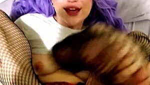 ahegao slut all tied up bound bdsm teased with big monster cock interracial submissive moans curvy natural tits