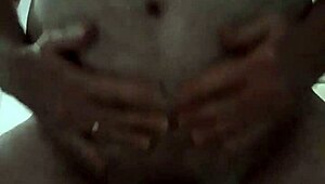 RustyAs1's Mature Belly Shakes in Homemade Piss and Solo Cock Play