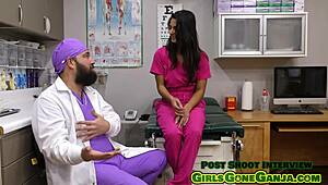 misty addams shares her smoking hot backstage stories while showing off those natural brunette tits