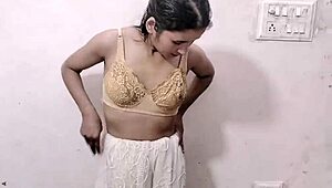 Skinny Indian village wife bends over for devar's hardcore creampie doggystyle on ranch dirty hindi
