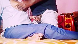 Indian teen 18+ with huge tits fucks neighbor uncle hard in bedroom with dirty telugu talk