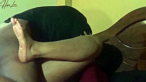 Thick Asian maid bends for owner's monster cock overtime pounding 😈🍑💦