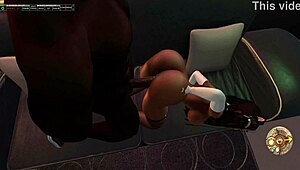 Black Stud Pounds Asian Babe's Ass And Pussy On Sofa