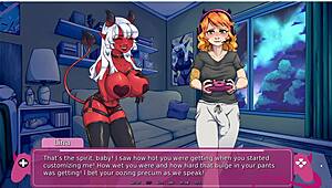Demons awaken as futa lesbians clash in steamy visual novel demo
