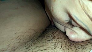 a stranger ducks into my barn to escape rain and i lick her hairy russian pussy till she cums hard 😍👅🌧️