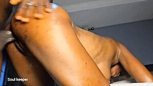 petite ebony challenges big cock then rides cowgirl hard