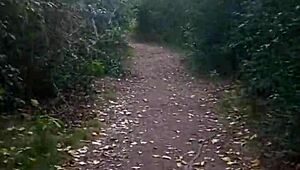 me and my cute blonde gf head to the public woods for interracial deepthroat blowjob and cum swallow adventure 🌳💦🍆