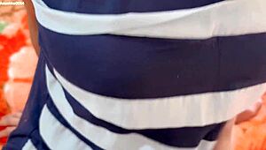 After breakup desi girlfriend moans loud as lover pounds her pussy outdoors in lingerie pov