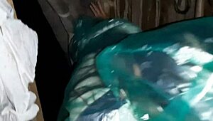 a stranger ducks into my barn to escape rain and i lick her hairy russian pussy till she cums hard 😍👅🌧️