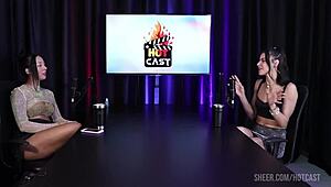 Debora Andrade stars in hot cast compilations part 1 wearing sheer red lingerie