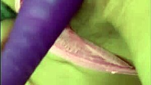 Colombian Amateur Latina Masturbates Wet Pussy with Thick Dildo Toy