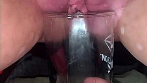 bound girl fingers shaved pussy to massive squirting orgasm