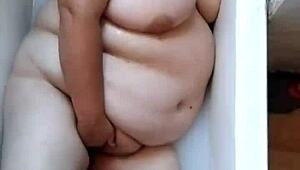 oh man we masturbate together then i rip her clothes she SUCKS my cock hard n i cum all over her milf body... full flick on sub page!!