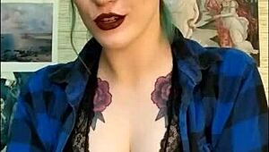 Stunning babe edges friend's throbbing cock to explosion