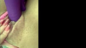 Colombian Amateur Latina Masturbates Wet Pussy with Thick Dildo Toy