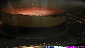 stepbrother gets his birthday cum cake from stepsis reality style