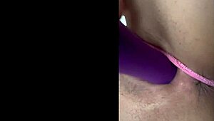 Colombian Amateur Latina Masturbates Wet Pussy with Thick Dildo Toy