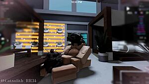 cheerleader bends over for deepthroat creampie doggystyle after cafe closes