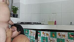colombian housewife cheats caught on cam fucking lover hard in kitchen