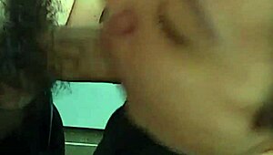 ex girlfriend drops to knees for massive cock blowjob