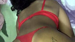 What happens when a curvy Brazilian amateur flashes her big ass for a huge cock? 