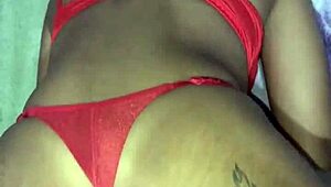 What happens when a curvy Brazilian amateur flashes her big ass for a huge cock? 