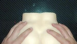 Candy bent over doggystyle assfucked hard then creampied on huge ass!