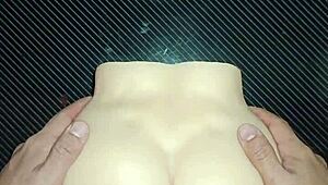 Candy bent over doggystyle assfucked hard then creampied on huge ass!