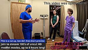 Luci Starrs spreads wide for first gyno exam