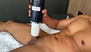 big ass latina sis caught masturbating with toy by muscular stepbro then fucks her hard