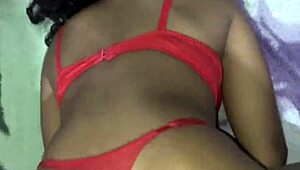 What happens when a curvy Brazilian amateur flashes her big ass for a huge cock? 