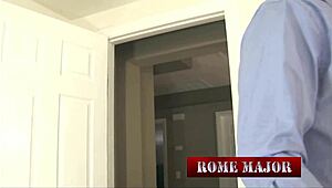 Arielle Ferrara Moans As Rome Major Sucks Nipples During Interracial Fuck