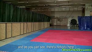 hey girl next door flashing her petite body at the gym 😏 real outdoor fun