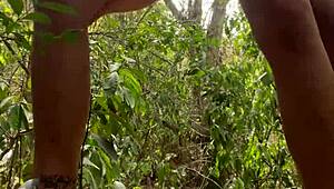 I fuck my college classmate in the woods during camping trip outdoors