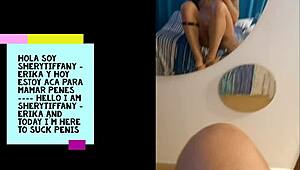 i met sexy colombian erika trans for natural tits and hot oral mamar pene action