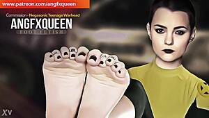 negasonic's wrinkled teen soles make my heart race with toe-craving desire