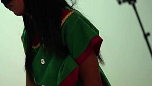 delicious sexy brunette flashes ebony curves craving homemade massage thrills