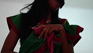 delicious sexy brunette flashes ebony curves craving homemade massage thrills