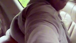 we fuck hard in backseat till neighbor almost spots us creampie