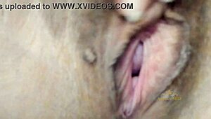 Angela milf rubs hairy pussy waiting young husband cock