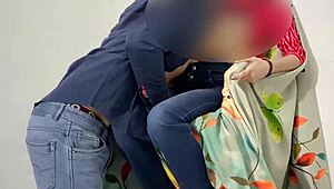 Indian Bhabhi's PUSSY POUNDED Hard In Front Of Husband While He Watches!