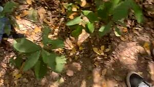 I fuck my college classmate in the woods during camping trip outdoors