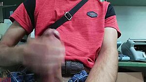 Masturbating my monster cock at desk this time 🍆🖥️💦