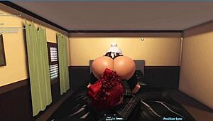 step mom sneaks fuck with step son during spiderman movie