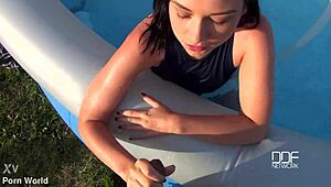 Hey French newbie sucks cock deep in hot POV blowjob first time