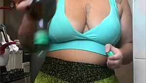 super tight shorts squeeze and split wet exhibitionist pussy